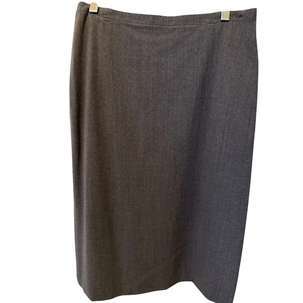 Banana Republic Vintage Y2K Gray Pencil Skirt Women's Size 6 Wool Office Siren